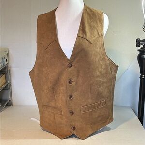 SCULLY WESTERN LEATHER VEST SZ 40